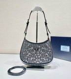 Prada Cleo Satin Bag with Crystals — view 8
