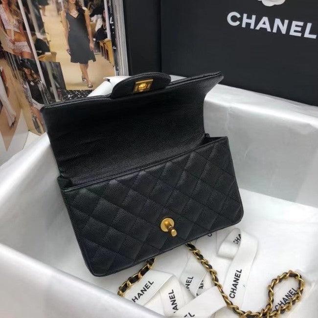 Chanel Mini Flap Bag with Top Handle Caviar — view 6