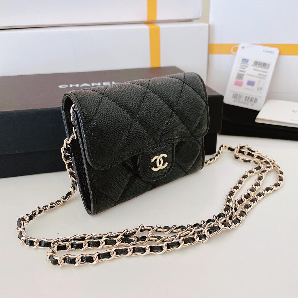 Chanel Mini Wallet On Chain Caviar Leather — view 1