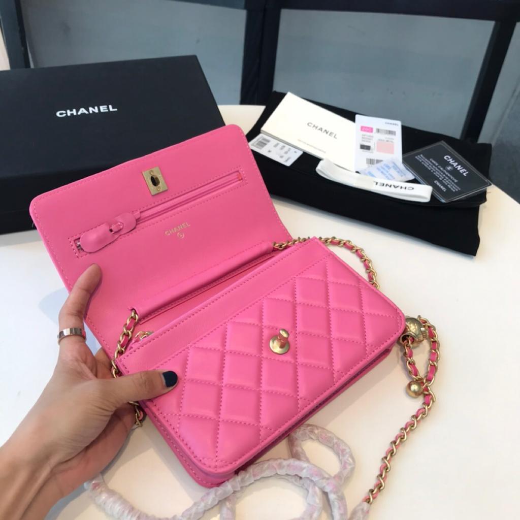 Chanel Wallet On Chain Pink — view 9