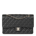 Chanel Classic Flap Bag with Silver Hardware - Black — view 1