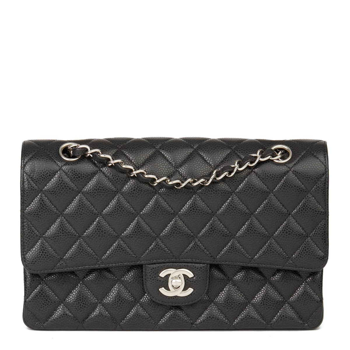 Chanel Classic Flap Bag with Silver Hardware - Black — view 1