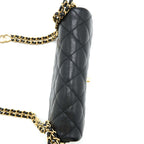 Chanel 23c Mini Flap Bag Chain Grained Calfskin Black — view 10