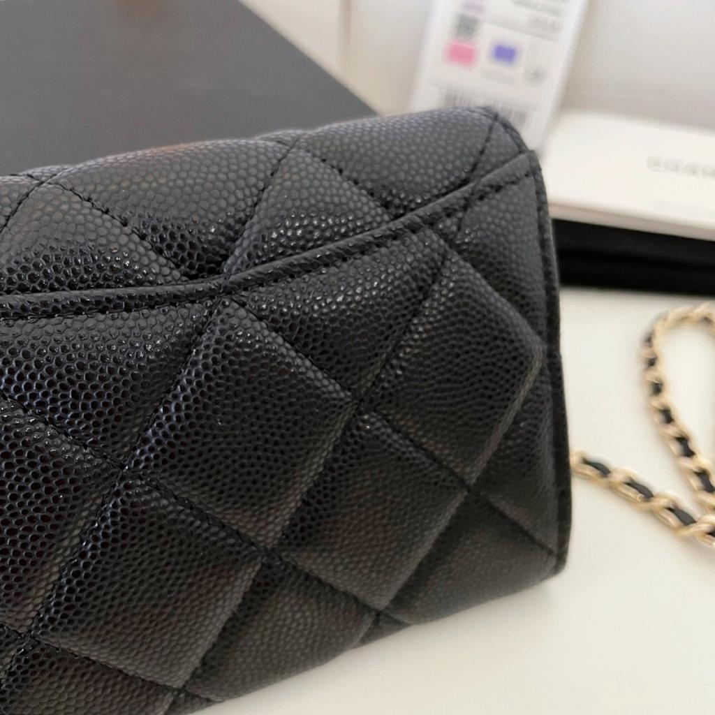 Chanel Mini Wallet On Chain Caviar Leather — view 8