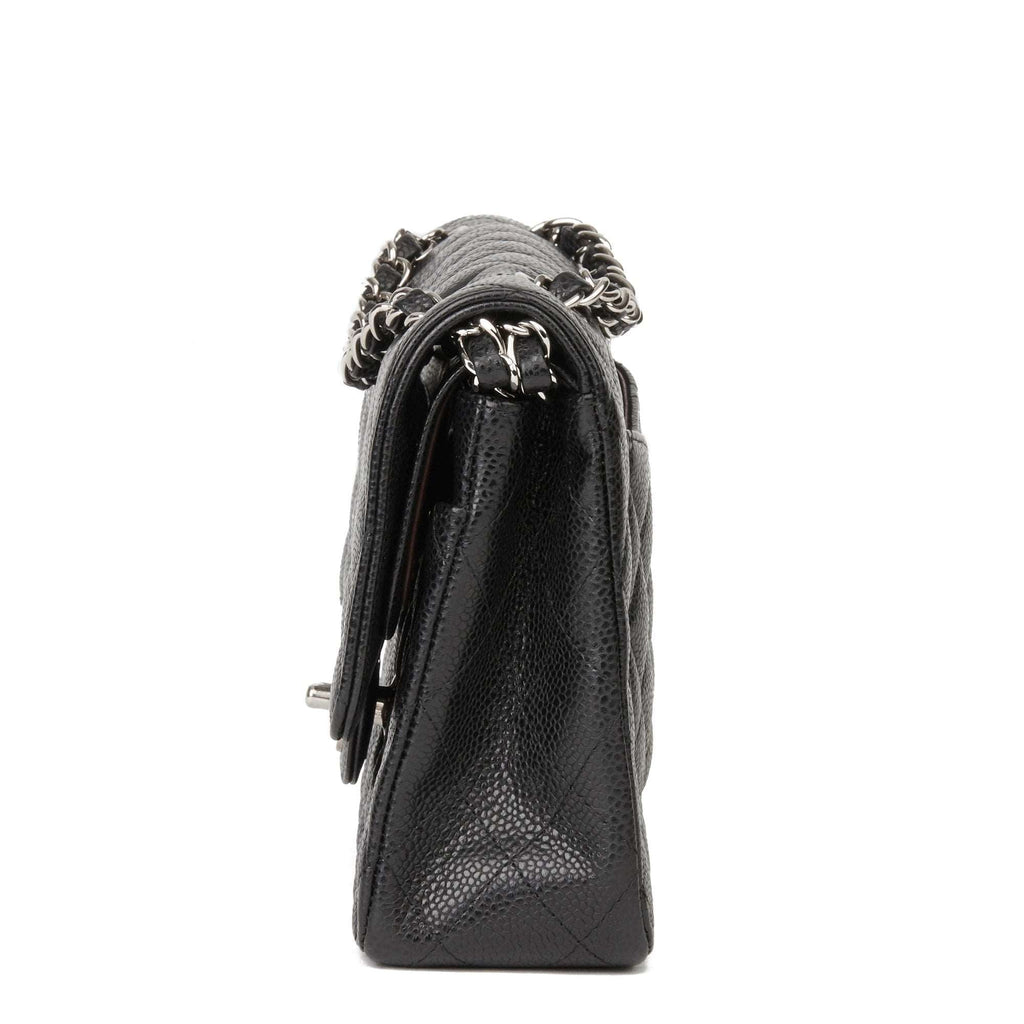 Chanel Classic Flap Bag with Silver Hardware - Black — view 3