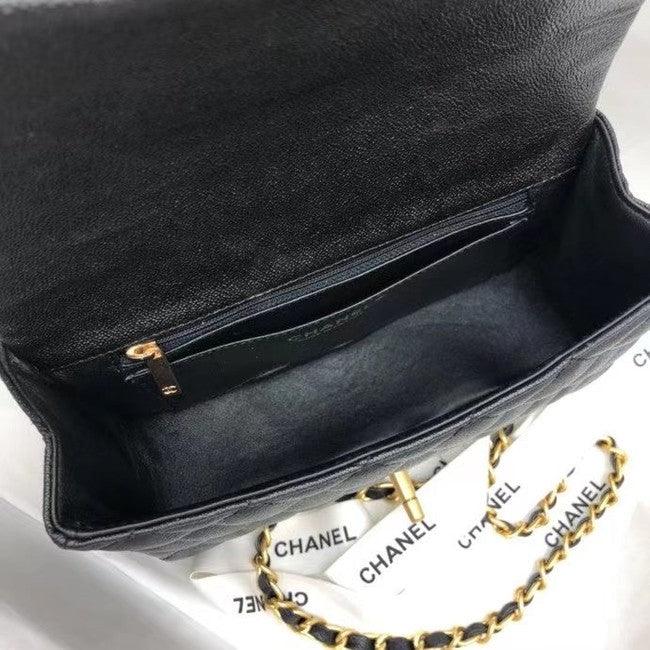 Chanel Mini Flap Bag with Top Handle Caviar — view 7