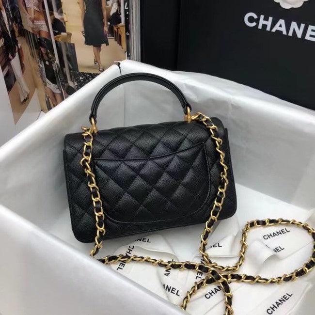 Chanel Mini Flap Bag with Top Handle Caviar — view 3