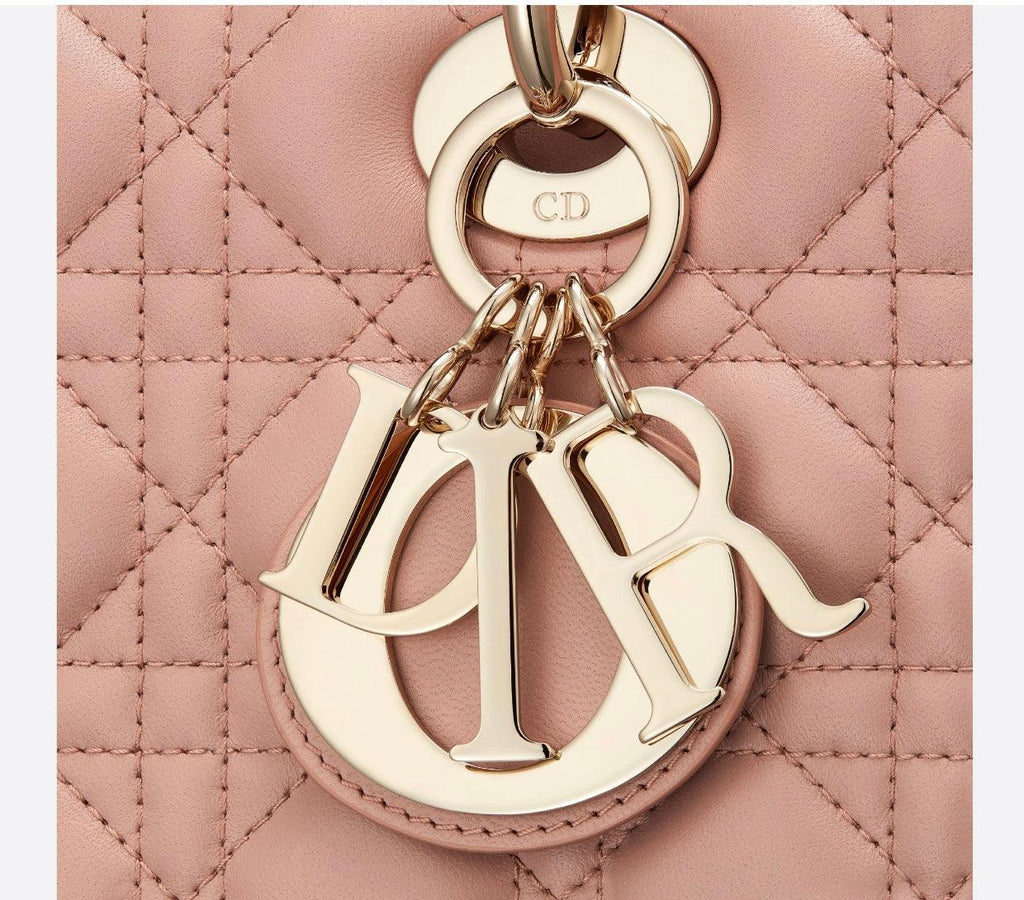 Medium Lady Dior Bag Blush Cannage Lambskin — view 5