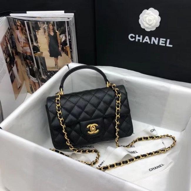 Chanel Mini Flap Bag with Top Handle Caviar — view 1