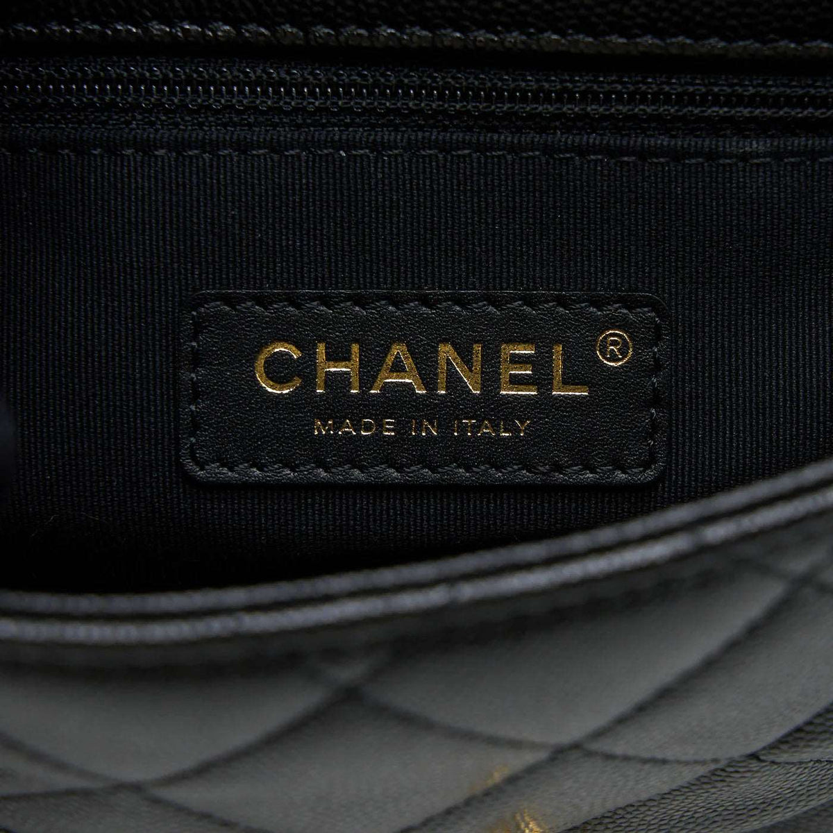 Chanel 23c Mini Flap Bag Chain Grained Calfskin Black — view 5