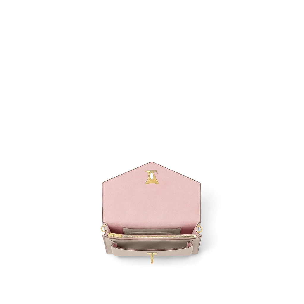 LV MyLockme Chain Pochette - Greige Beige — view 4