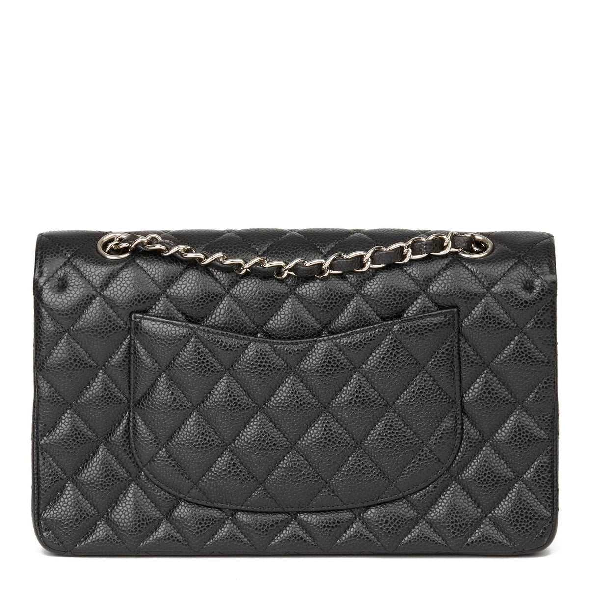 Chanel Classic Flap Bag with Silver Hardware - Black — view 2
