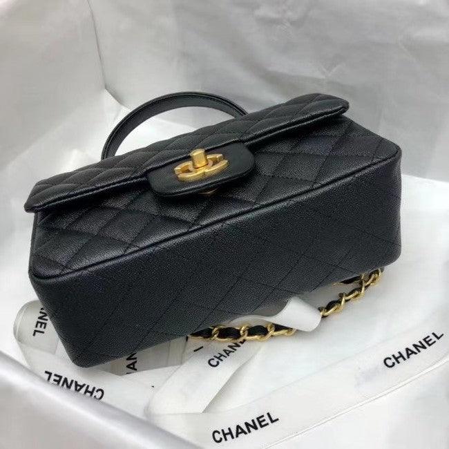 Chanel Mini Flap Bag with Top Handle Caviar — view 5