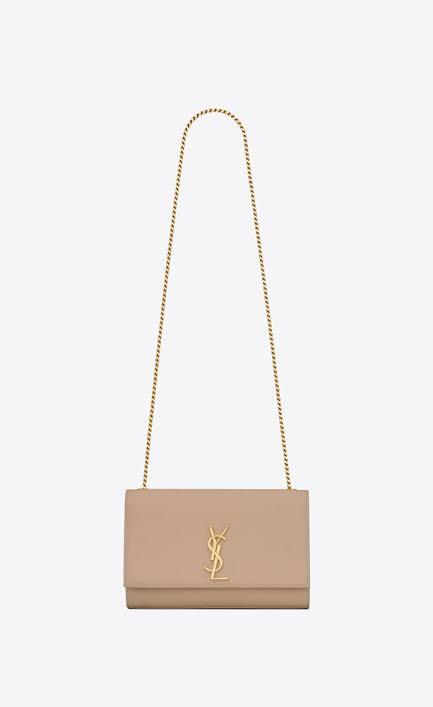 YSL Kate Medium Chain Bag in Grain De Poudre Embossed Leather — view 1