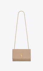 YSL Kate Medium Chain Bag in Grain De Poudre Embossed Leather — view 1