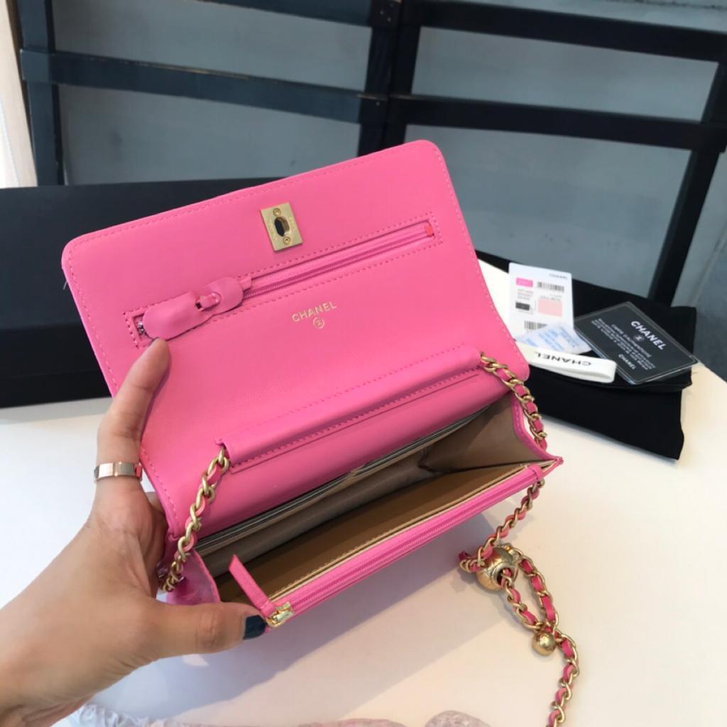 Chanel Wallet On Chain Pink — view 10