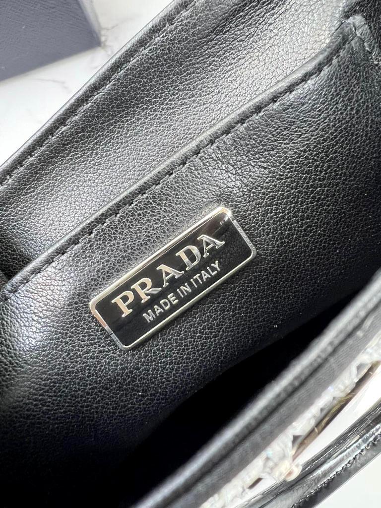 Prada Satin Tote Bag with Crystals — view 3