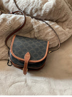 Celine Mini Triomphe Coated Canvas Besace Crossbody Bag — view 1