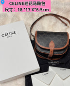 Celine Mini Triomphe Coated Canvas Besace Crossbody Bag — view 3