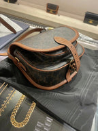 Celine Mini Triomphe Coated Canvas Besace Crossbody Bag — view 4