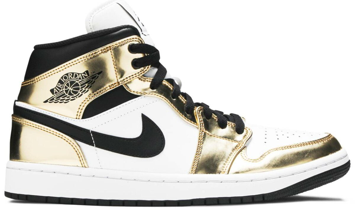 Jordan 1 Mid Metallic Gold — view 3