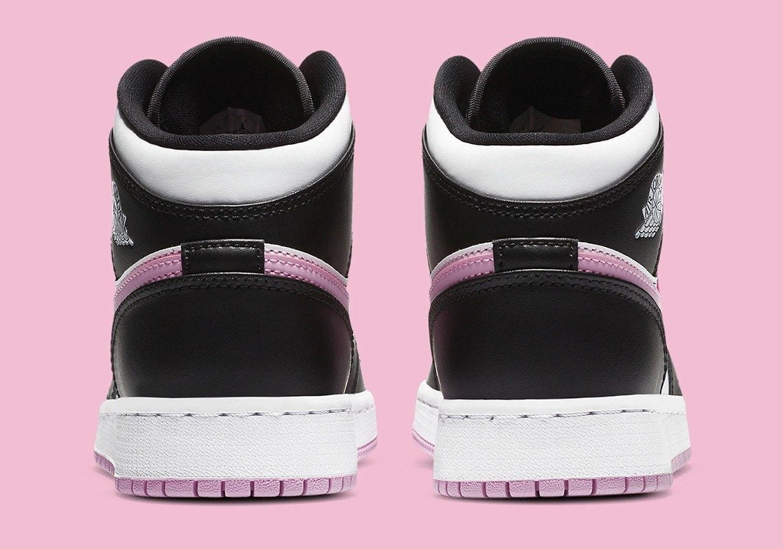 Jordan 1 Mid White Black Light Arctic Pink — view 2