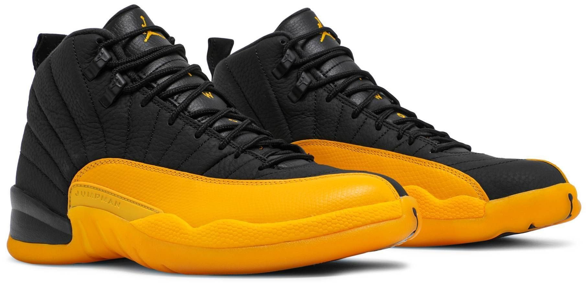 Jordan 12 Retro Black University Gold — view 1