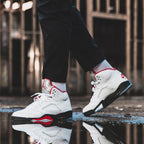 Jordan 5 Retro Fire Red Silver Tongue (2020) — view 4