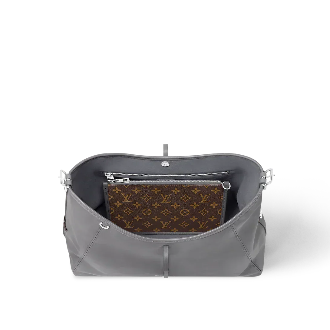 Louis Vuitton Carryall Vibe MM Gray Shoulder Bag — view 3