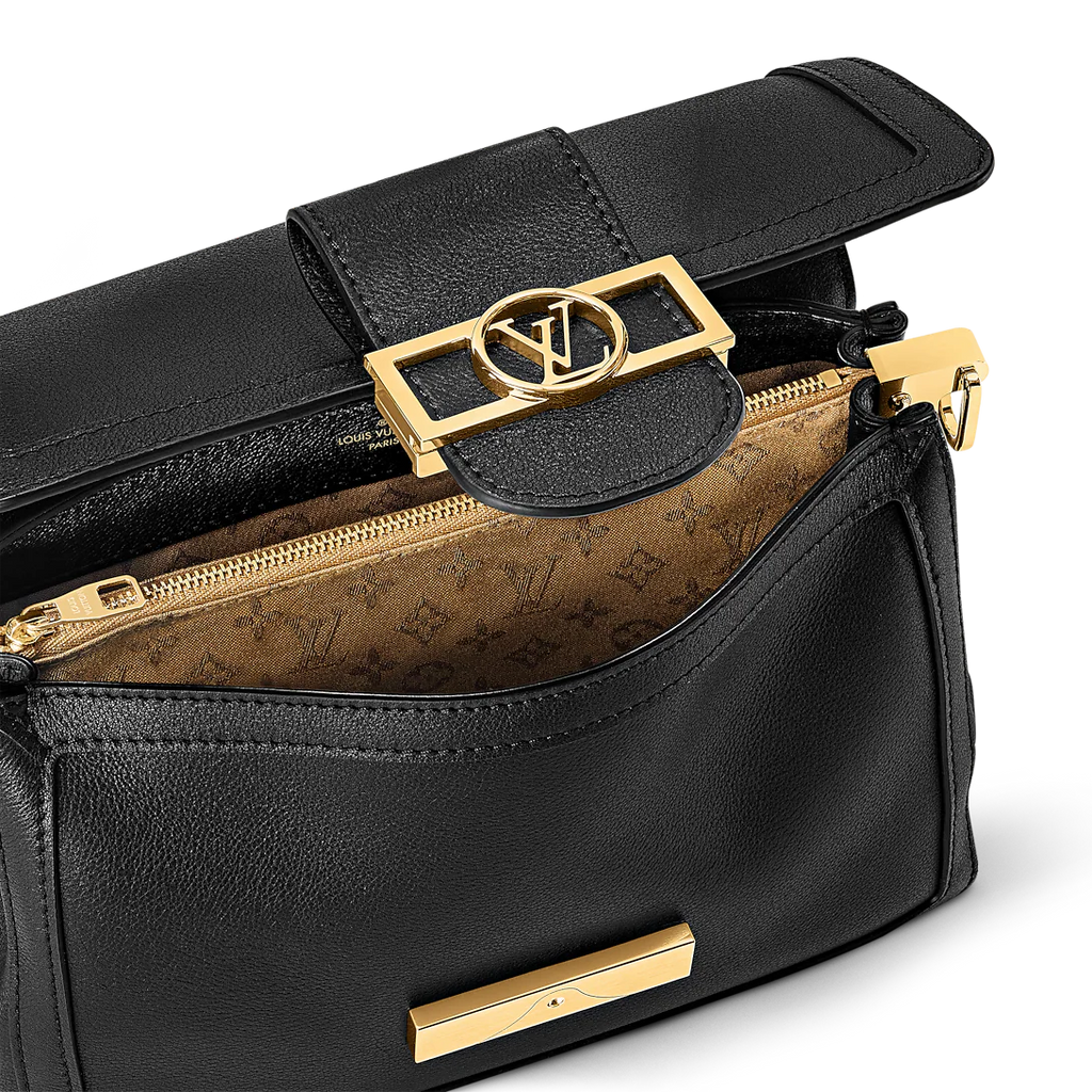 Louis Vuitton Dauphine Soft MM Black Handbag — view 3