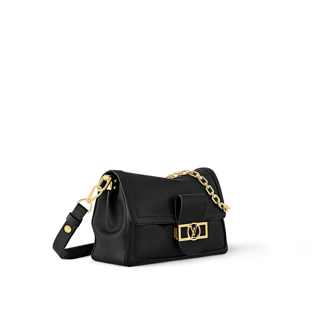 Louis Vuitton Dauphine Soft MM Black Handbag — view 5