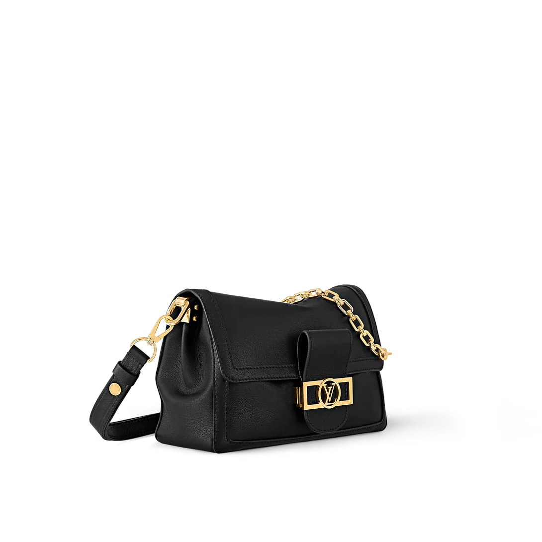 Louis Vuitton Dauphine Soft MM Black Handbag — view 5