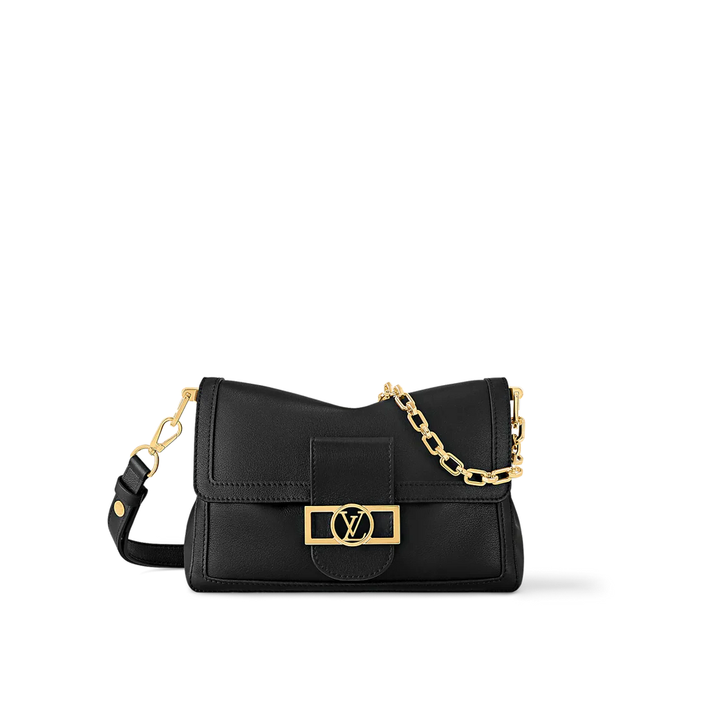 Louis Vuitton Dauphine Soft MM Black Handbag — view 7