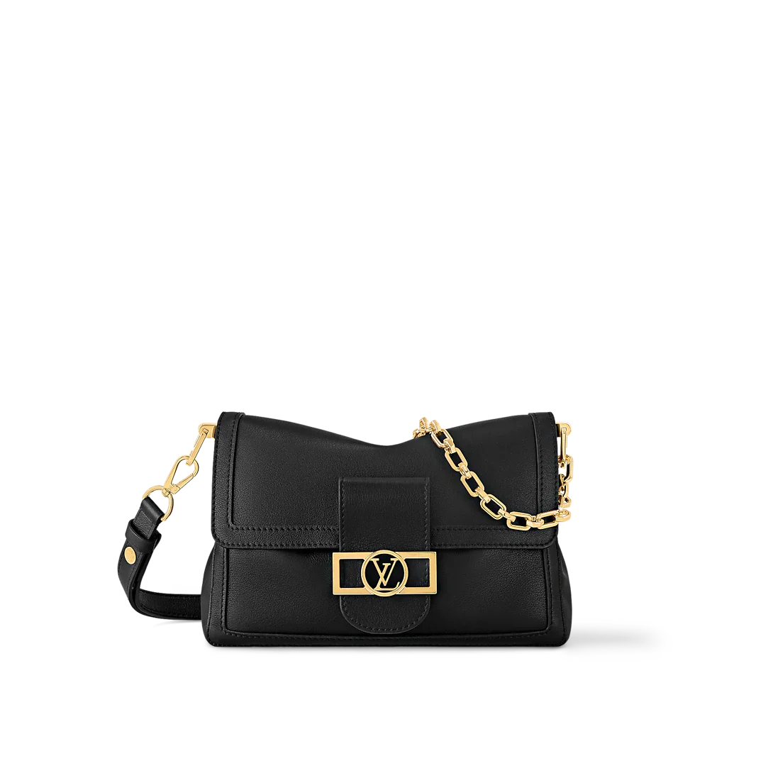 Louis Vuitton Dauphine Soft MM Black Handbag — view 7