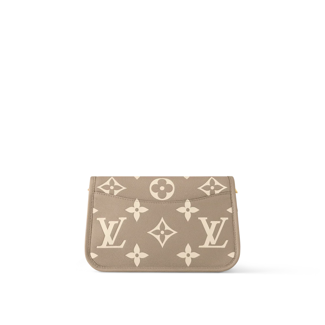 Louis Vuitton Diane Monogram Empreinte Tourterelle Beige Cream Satchel Bag — view 4