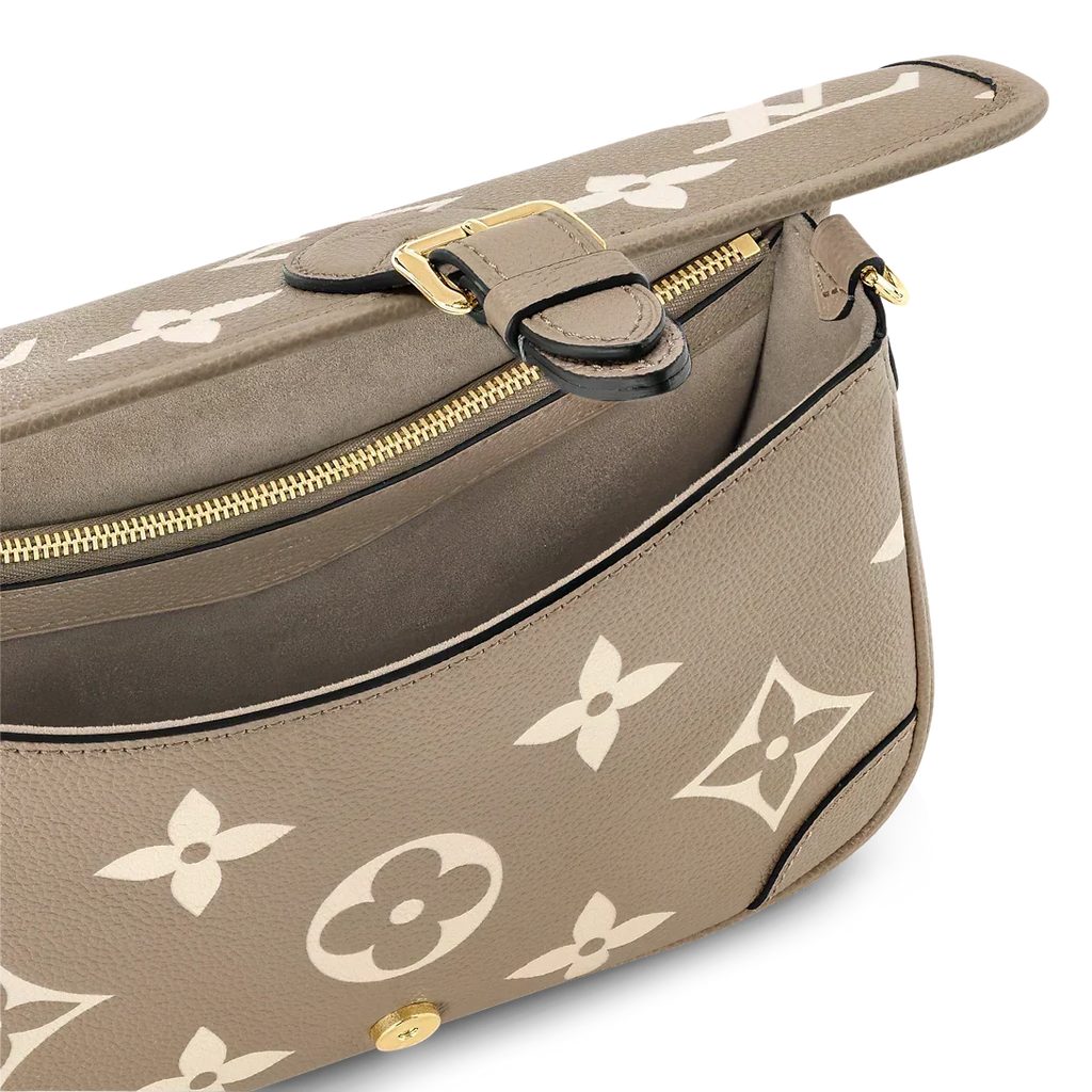Louis Vuitton Diane Monogram Empreinte Tourterelle Beige Cream Satchel Bag — view 5
