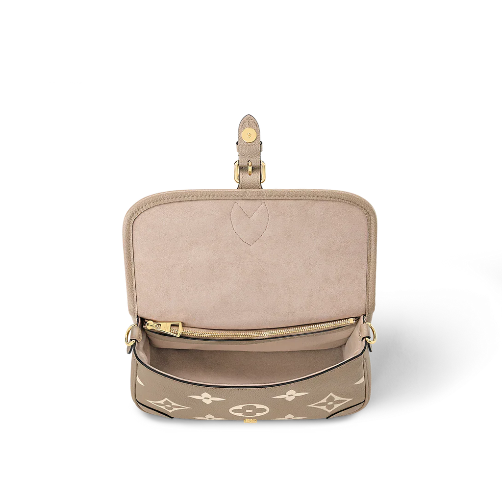 Louis Vuitton Diane Monogram Empreinte Tourterelle Beige Cream Satchel Bag — view 2