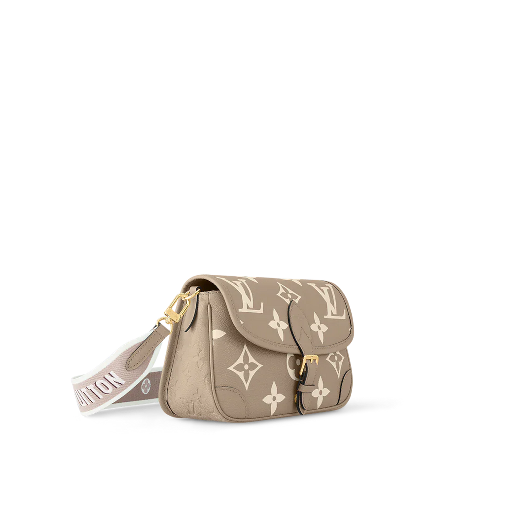Louis Vuitton Diane Monogram Empreinte Tourterelle Beige Cream Satchel Bag — view 1