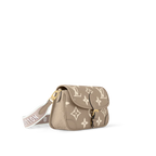 Louis Vuitton Diane Monogram Empreinte Tourterelle Beige Cream Satchel Bag — view 1