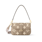 Louis Vuitton Diane Monogram Empreinte Tourterelle Beige Cream Satchel Bag — view 6