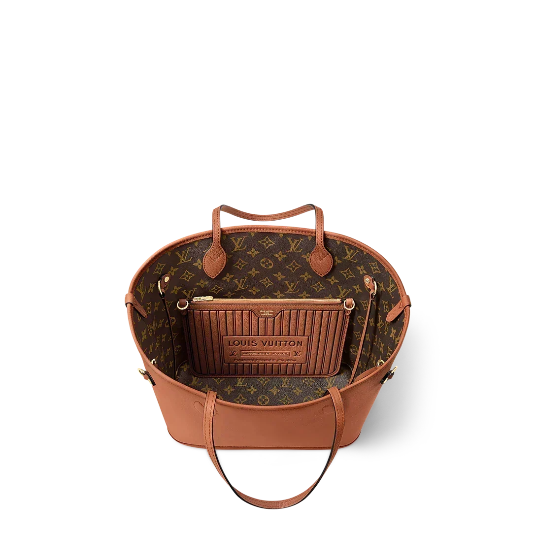 Neverfull Inside Out MM Cognac Tote Bag — view 5