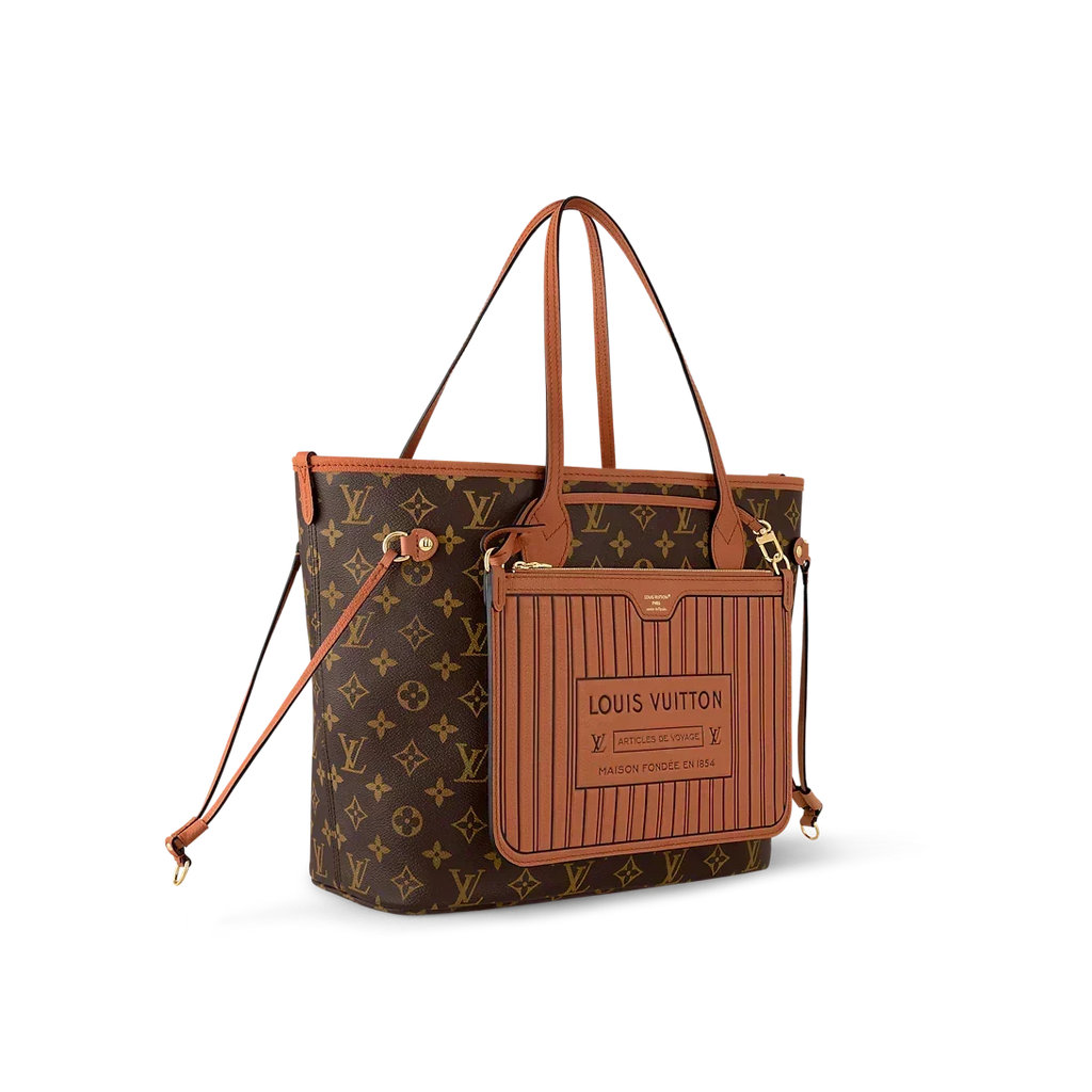 Neverfull Inside Out MM Cognac Tote Bag — view 1