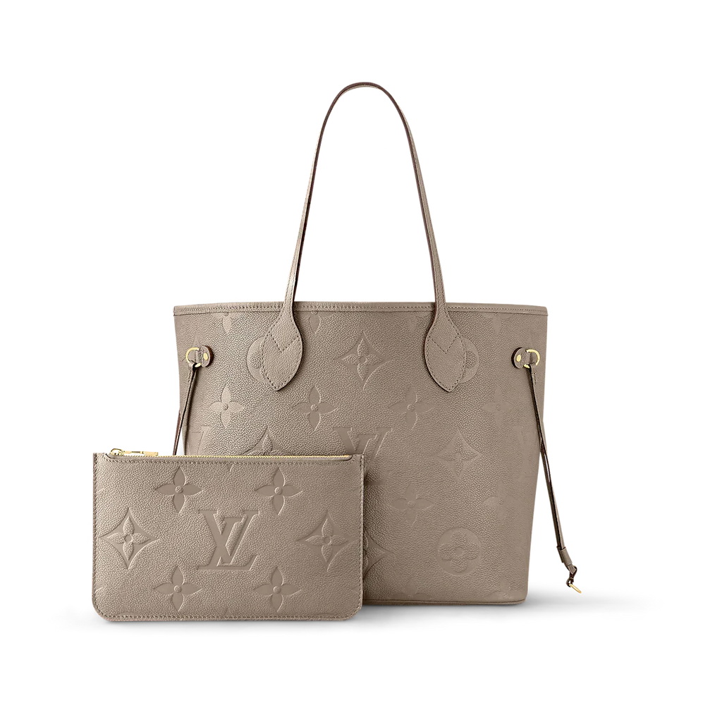 Louis Vuitton Neverfull MM Tourterelle Gray Tote Bag — view 3