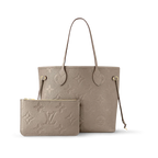 Louis Vuitton Neverfull MM Tourterelle Gray Tote Bag — view 3