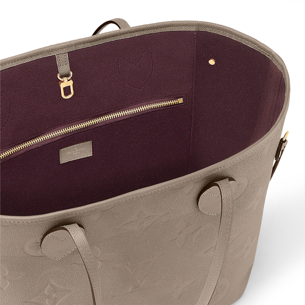 Louis Vuitton Neverfull MM Tourterelle Gray Tote Bag — view 5