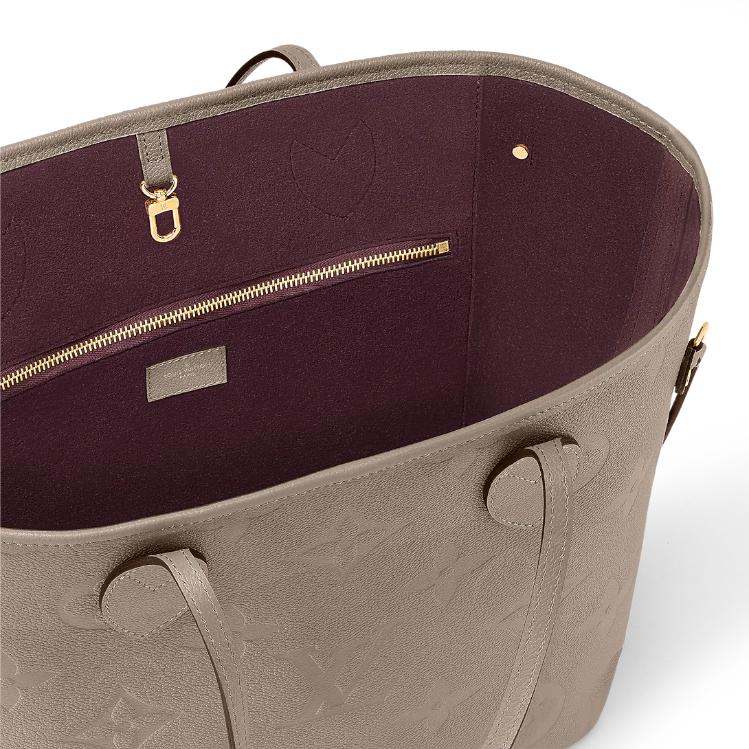 Louis Vuitton Neverfull MM Tourterelle Gray Tote Bag — view 5