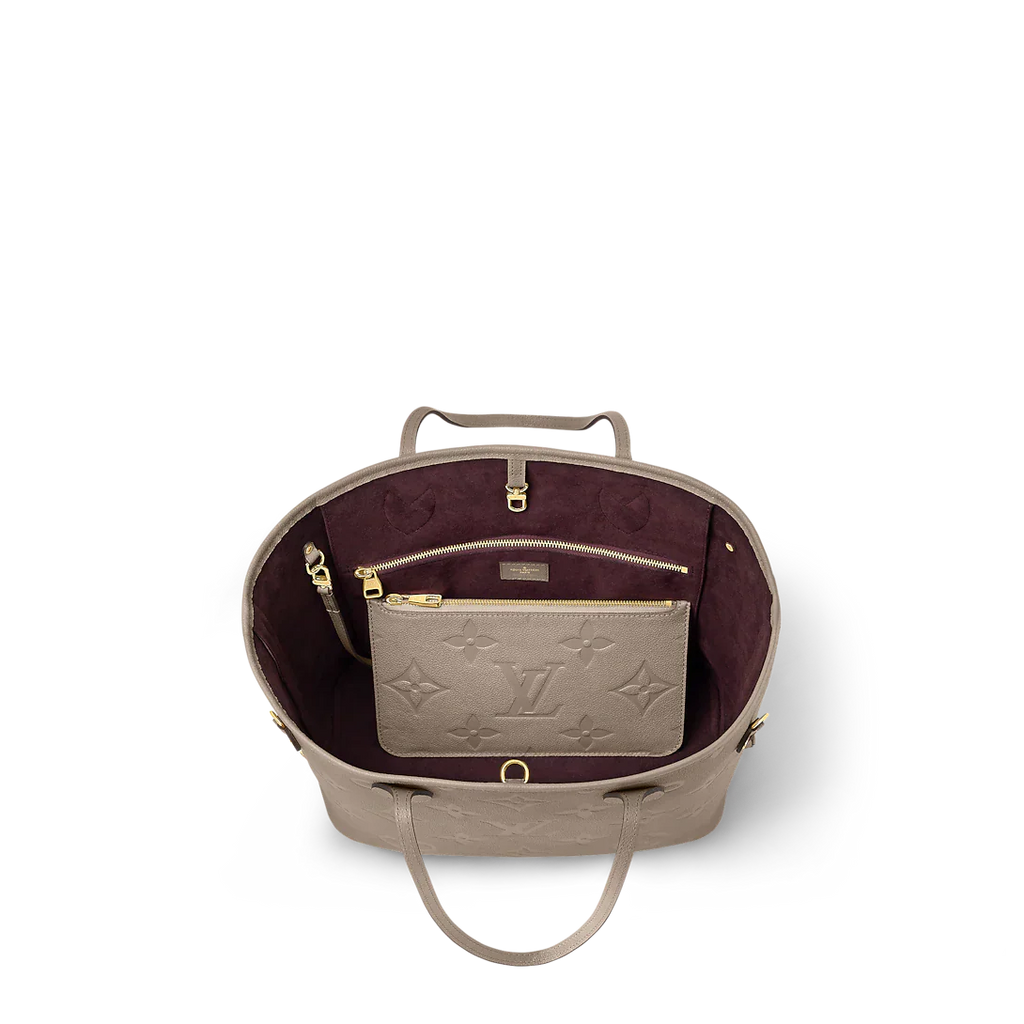 Louis Vuitton Neverfull MM Tourterelle Gray Tote Bag — view 4