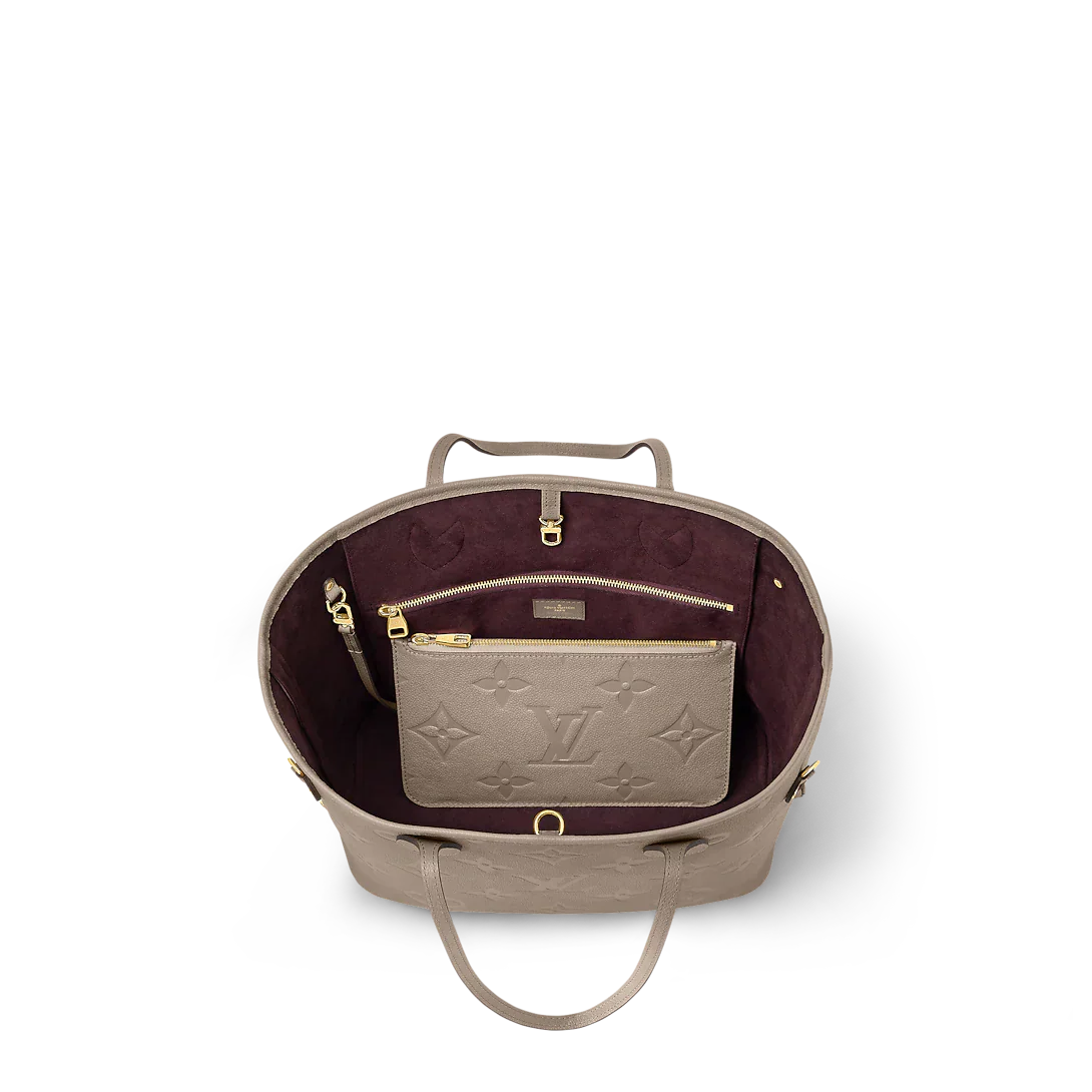 Louis Vuitton Neverfull MM Tourterelle Gray Tote Bag — view 4