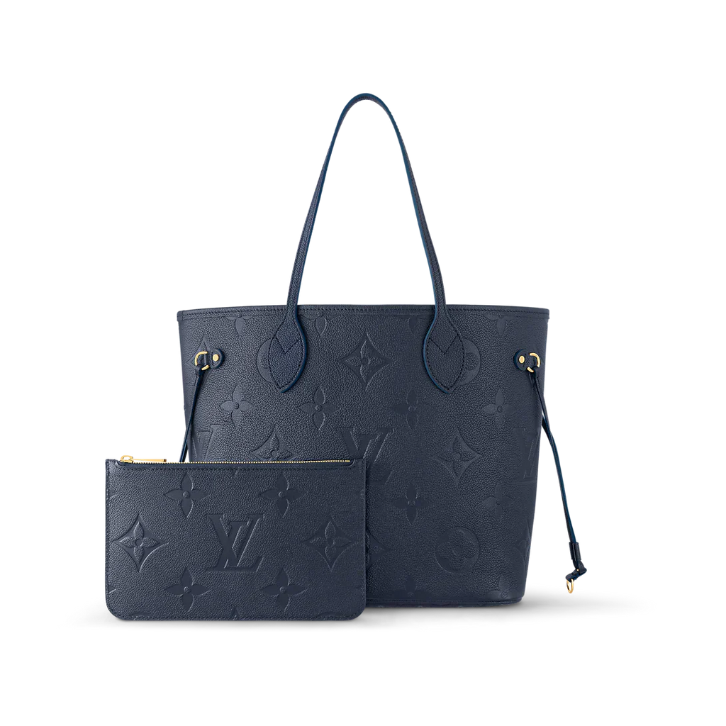 Louis Vuitton Neverfull MM Navy Blue Tote Bag — view 3