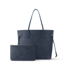 Louis Vuitton Neverfull MM Navy Blue Tote Bag — view 3